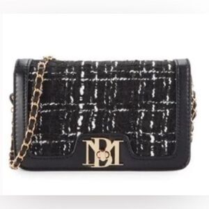 NWT NEW Badgley Mischka Tweed Crossbody Bag NEW